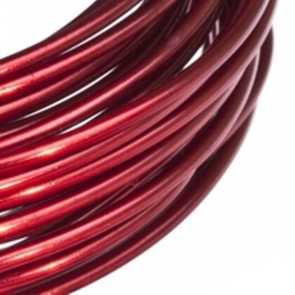 Aluminium Wire 2mm  10m roll Red