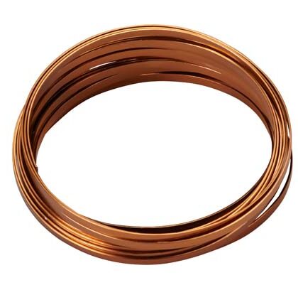 Flat Aluminium Wire - Copper 1mm x 5mm x 100g