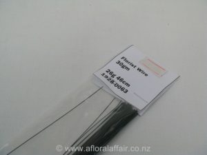 Painted Florist Wire 26gx46cm 100gm Dk Green