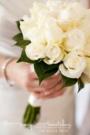 wedding4 Bouquet of White Roses | Wedding Florist Testimonials - A Floral Affair by Francine Thomas