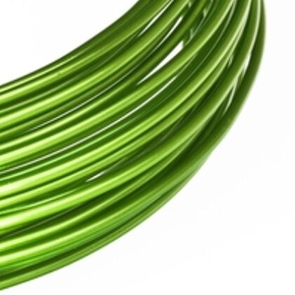 Aluminium Wire 2mm Apple Green 100g 10m roll