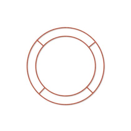 Copper Coated Wreath Frame 35cmd pack of 20