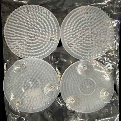 Kenzan Plastic Clear 7cmd Round Suction Caps x4