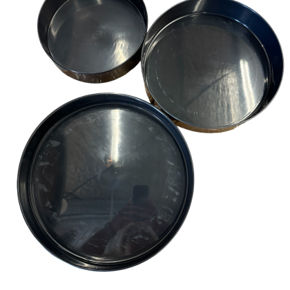 Ikebana Black Plastic Containers 220mm, 280mm and 330mm cmd set of 3