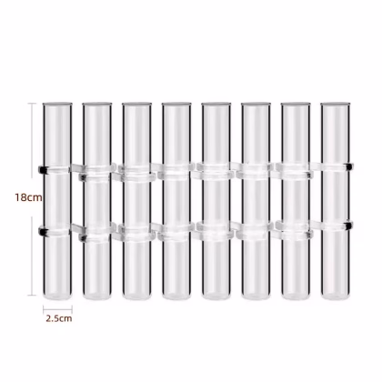 Glass Test Vase set of 8 tubes 2.5mm x 200mm / 3 sets of 8